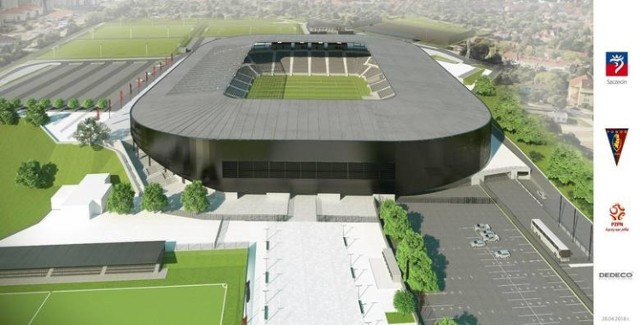 Projekt nowego stadionu dla Pogoni Szczecin.