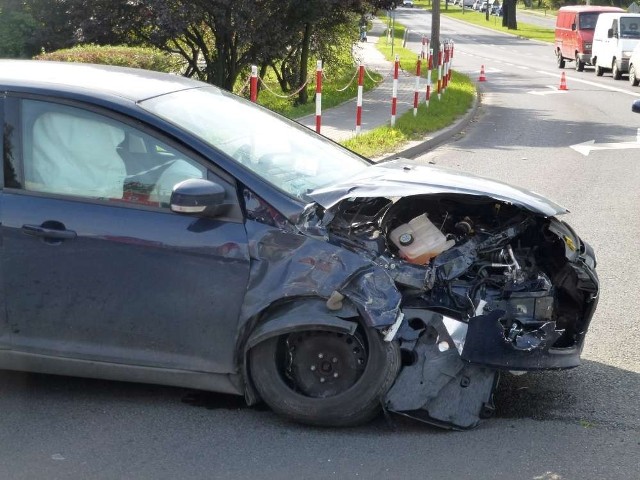 Efekty kolizji w Gnieźnie wyglądały bardzo groźnie