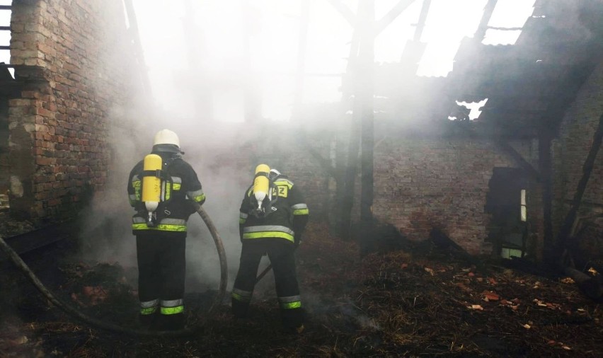 Pożar budynku gospodarczego w Niezdrowicach.