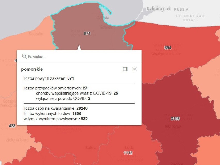 Koronawirus na Pomorzu 23.03.2021. 871 nowych przypadków zachorowania na Covid-19 w regionie. Zmarło aż 27 osób! Dane z każdego powiatu