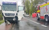 Śmiertelny wypadek pod Krakowem. Na DK 94 ciężarówka zderzyła się z samochodem osobowym