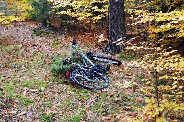 Sprawca porzucił rower w lesie