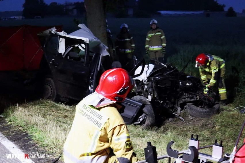 Śmiertelny wypadek na DK 32. Auto uderzyło w drzewo na trasie Rakoniewice - Ruchocice. Nie żyje jedna osoba 