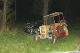 Pijany kierowca hondy wjechał pod traktor