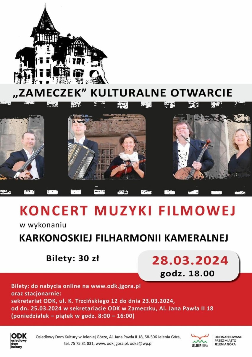 Karkonoska Filharmonia Kameralna zagra w "Zameczku"  28...