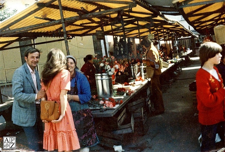 "Zielony rynek" przy ul. Bazyliańskiej, Zamość, ok. 1962 r.,...