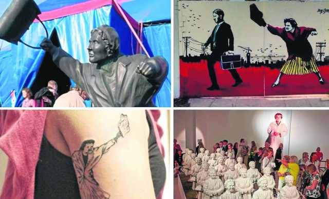 Cios torebką stał się inspiracją dla kultury masowej. Danuta Danielsson pojawia się na tatuażach, muralach, jest bohaterką rzeźb m.in. Susanny Arwin