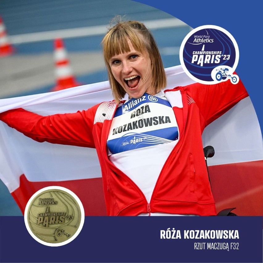 Róża Kozakowska zdobyła złoty medal na Paralekkoatletycznych...