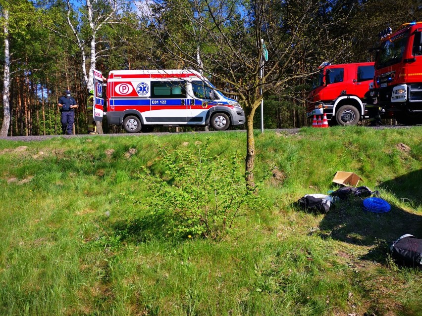 Gmina Kamieńsk. Wypadek na DK 91 w okolicach Ochocic. 4 osoby ranne [ZDJĘCIA]