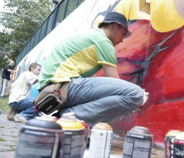 Na Free Arte Fest złożą się m.in. warsztaty graffiti.
(fot. Sławomir Mielnik)