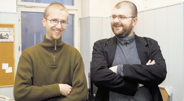 Od lewej: Tomasz Bagiński, twórca filmu "Katedra" oraz Jacek Dukaj, autor opowiadania, które posłużyło za tworzywo filmu