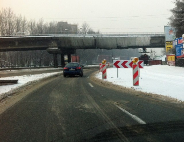 Tak wyglądał zjazd z DK 94 na S86 w Sosnowcu