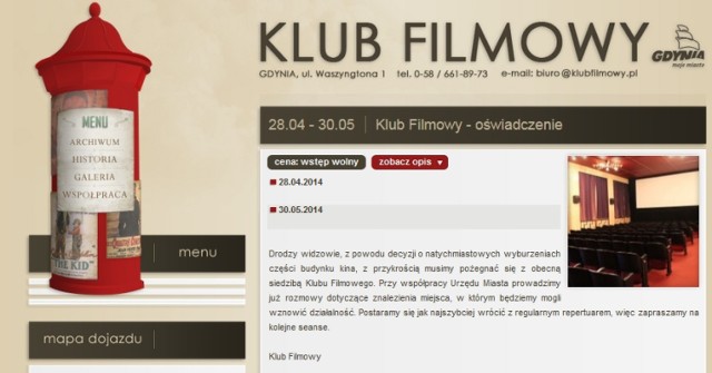 Klub Filmowy w Gdyni zmienia siedzibę