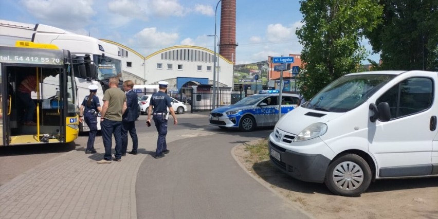 Wypadek z udziałem MPK we Włocławku