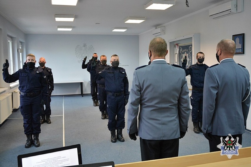Nowi policjanci w Wałbrzychu złożyli uroczyste  ślubowanie....