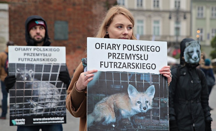 Dzień Bez Futra w Krakowie - walczą dla zwierzaków [ZDJĘCIA]