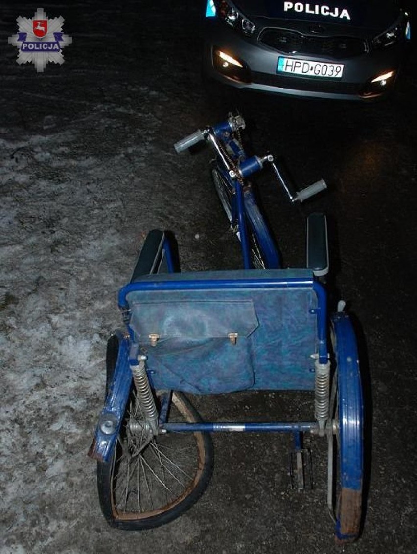 Pijany kierowca potrącił 45-latka na wózku inwalidzkim