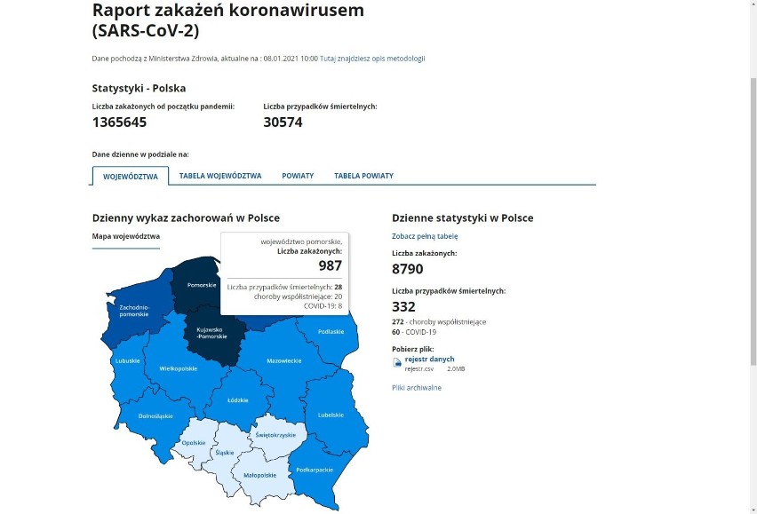 Koronawirus w powiecie puckim: piątek, 8 stycznia 2021. Tragiczny finał tygodnia. Blisko 90 nowych zakażonych COVID-19