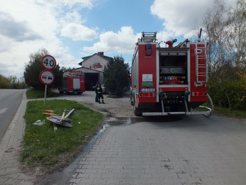 Pożar w Zamościu: Mężczyzna trafił do szpitala po ucieczce z...