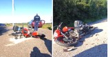 Zderzenie auta z motocyklem. Ranny kierowca trafił do szpitala. W zdarzeniu na drodze brały udział 4 osoby