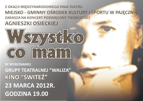 Pajęczno: Koncert ku czci słynnej artystyki i projekcje głośnego filmu