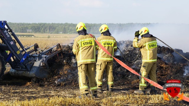 Cztery jednostki OSP gasiły pożar ścierniska i obornika w Platoniu w gm. Czarnożyły