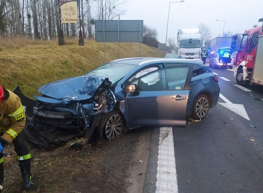 Stłuczka dafa z toyota w grubnie