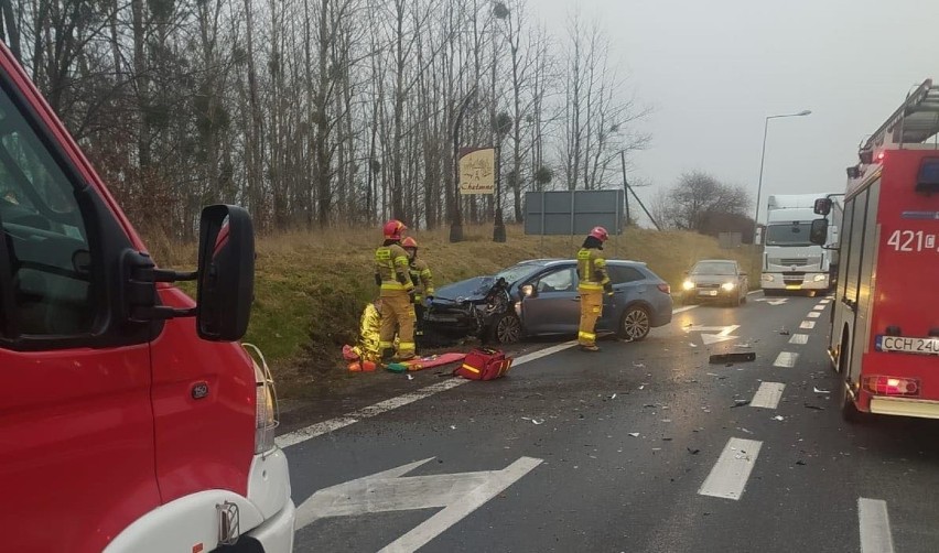 Stłuczka dafa z toyota w grubnie