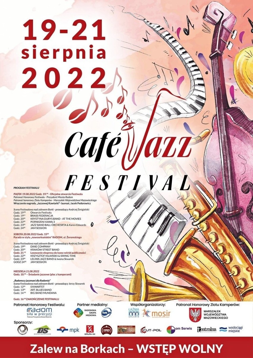Cafe Jazz Festival w Radomiu już w najbliższy weekend. Impreza z wieloma atrakcjami. Wystąpią Poparzeni Kawą Trzy. Zobaczcie szczegóły