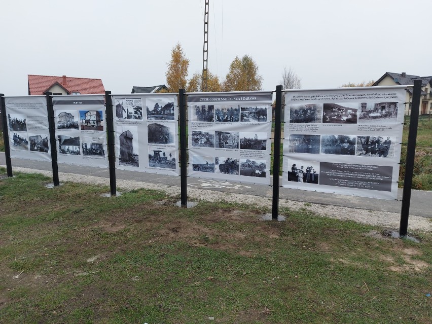 Historia Łebcza: przy ścieżce rowerowej zrobili plenerową wystawę historycznych fotek. Prace trwały aż dwa lata i jest efekt | ZDJĘCIA