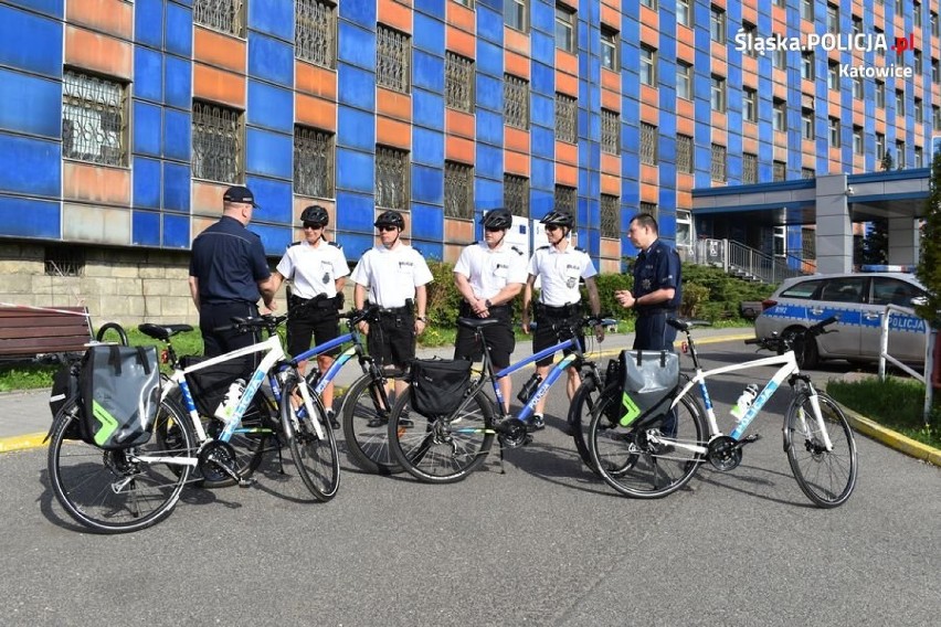 Policjanci z grupy rowerowej rozpoczęli patrole w Katowicach