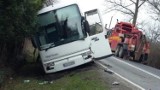 Wypadek autobusu z piłkarzami ręcznymi w Przeczycach [zdjęcia]
