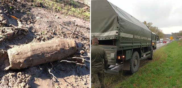 Na terenie Okocimia na placu budowy I etapu sądeczanki znaleziono niewybuch z czasów II wojny światowej