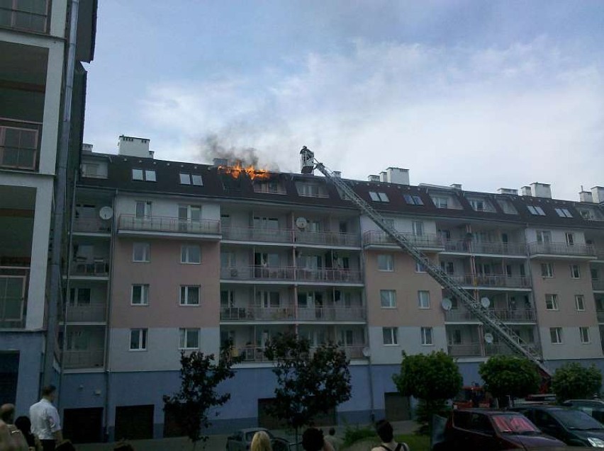 Pożar przy ul. Szafirowej