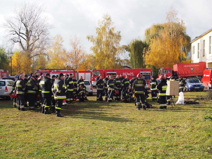 Strażacy z Wodzisławia Śl. ćwiczyli w Nieboczowach