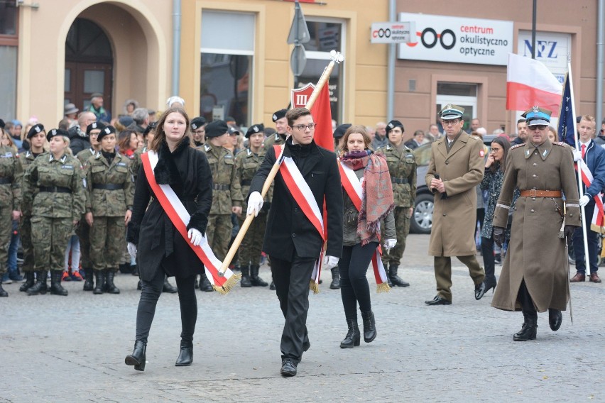 Święto Niepodległości 2018 w Grudziądzu. Uroczystości na Rynku [zdjęcia]