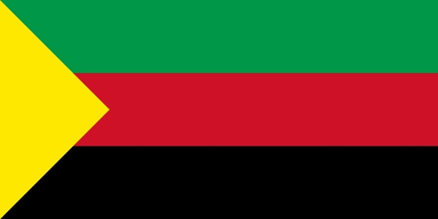 Tymczasowa flaga niepodległego Azawadu...