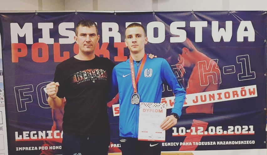 Kacper Śleszyński wicemistrzem Polski K1 juniorów w kickboxingu