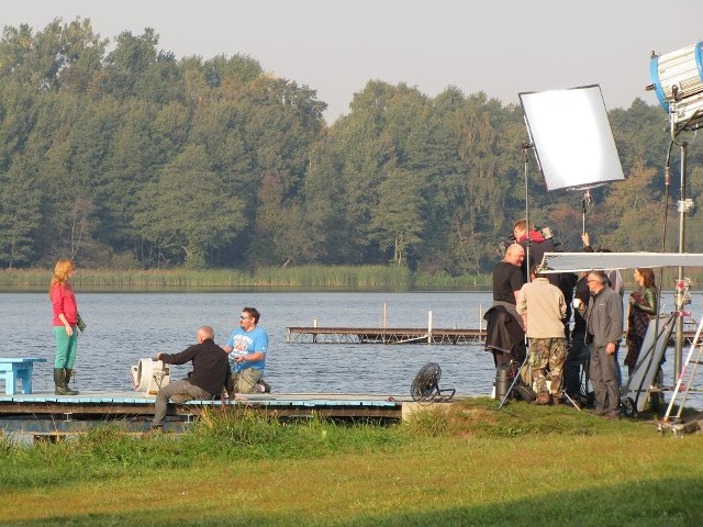 We wtorek ekipa filmowa pojawiła się m.in. nad jeziorem Rusałka