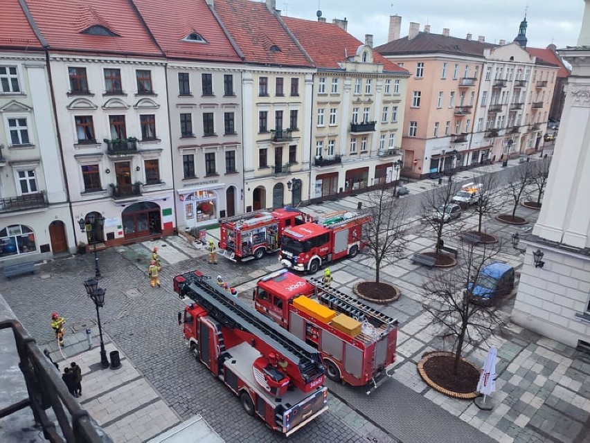 Pożar restauracji przy Głównym Rynku w Kaliszu