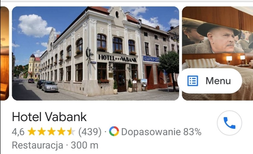 Miejsce 1. Hotel Vabank, Rynek 9, tel. 56 682 02 70 
Ocena...