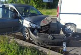 Kolizja czterech samochodów w Sulejowie na ul. Piotrkowskiej (DK12) - 7.06.2021 [ZDJĘCIA]