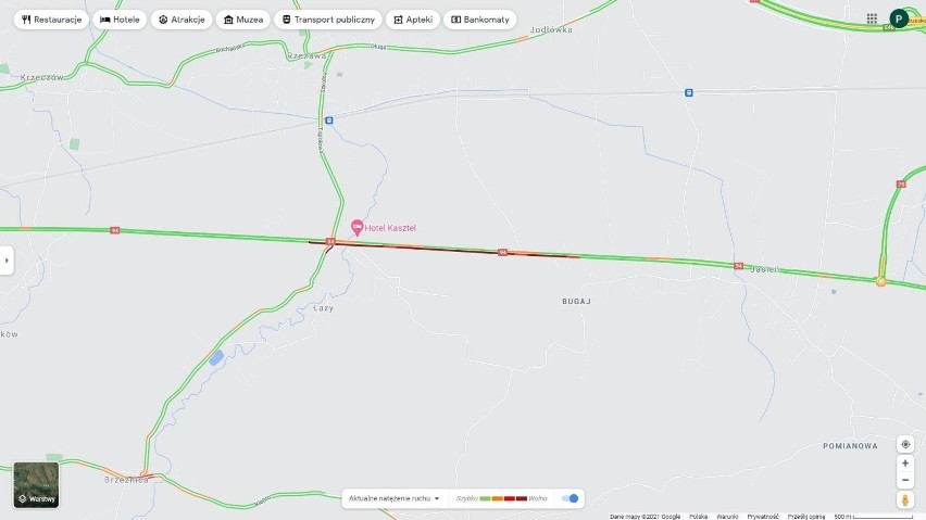 Utrudnienia w ruchu w rejonie protestu rolników na DK94...