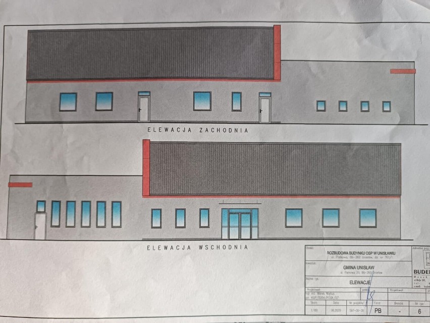 Projekt remizy OSP Unisław