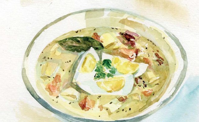 Żurek oraz inne zupy w nowej książce Małgorzaty Caprari zilustrowała graficzka Martyna Cybuch