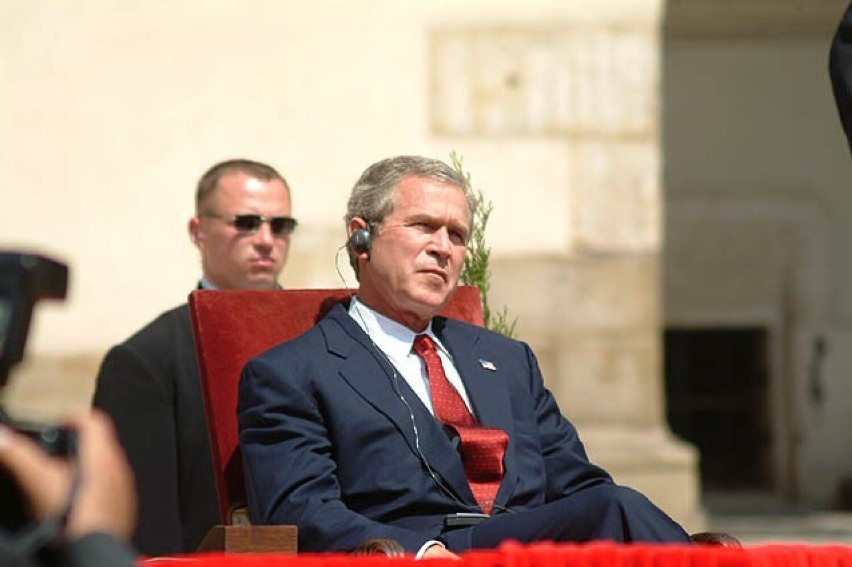 George Bush junior na Wawelu w maju 2003 roku.