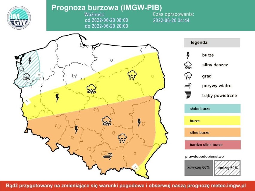 Mapa burzowa IMGW