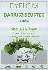 Burmistrz Łukowa wyróżniony w rankingu &quot;Perły Samorządu 2012&quot;