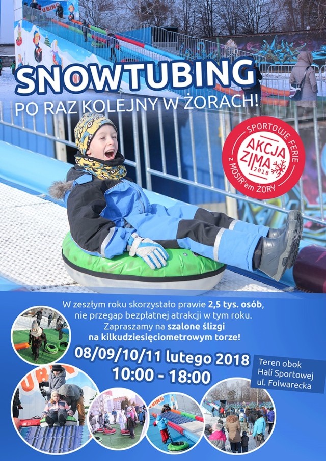 Snowtubing w Żorach: Od czwartku do niedzieli można zjeżdżać za darmo!