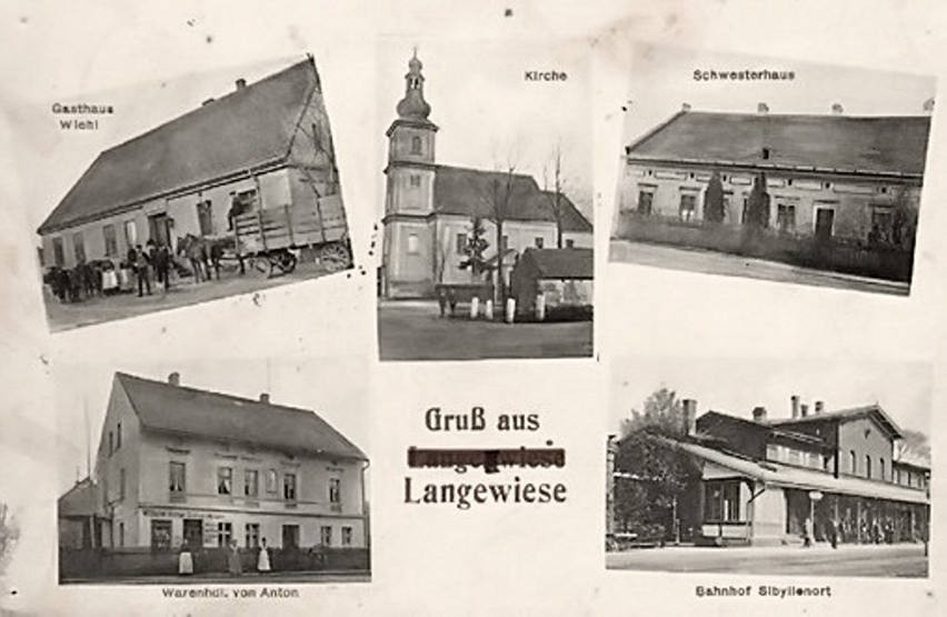Długołęka w latach 1910-1915: Stacja kolejowa, sklep, dom...